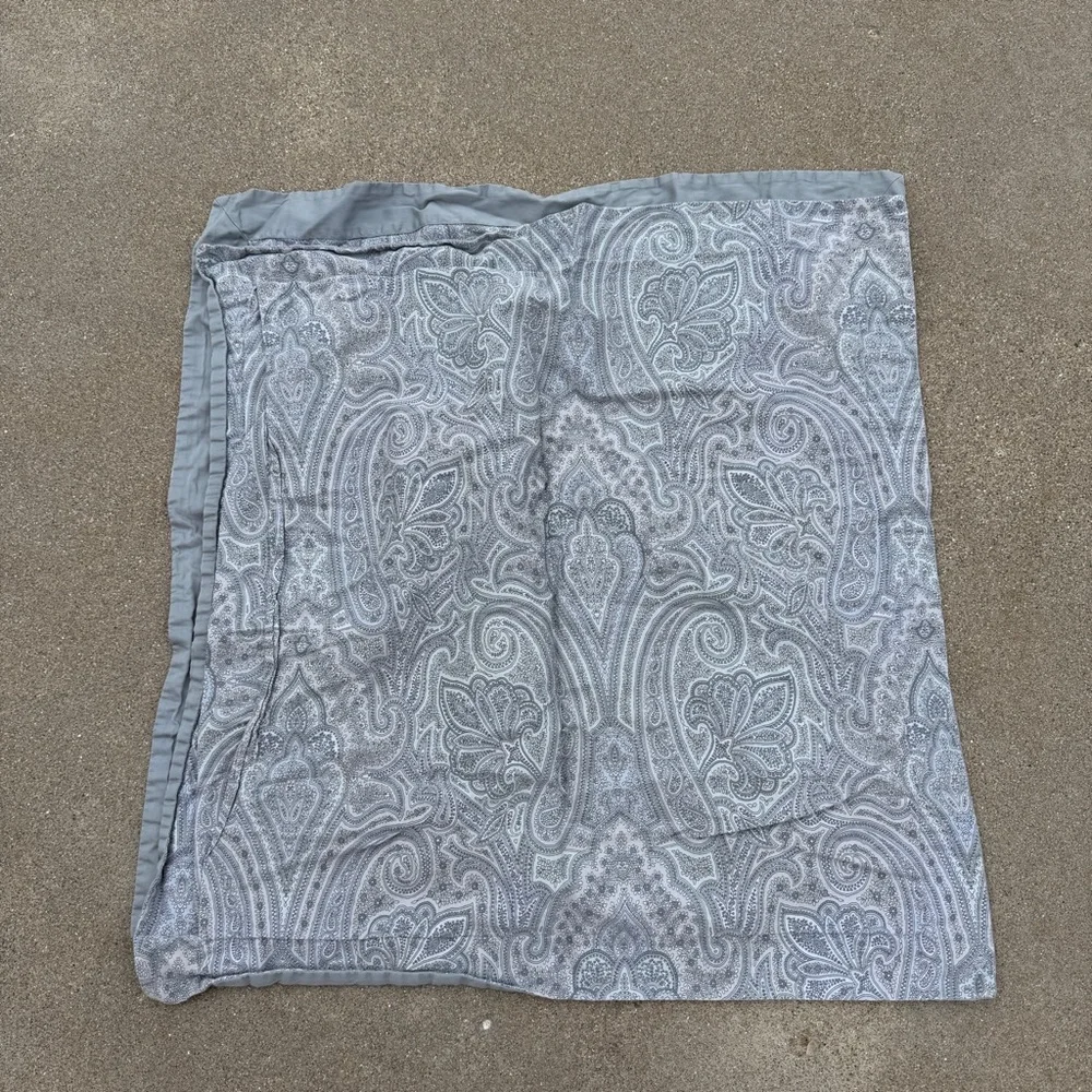 Restoration Hardware Blue Paisley European Cotton Pillow Shams (2)